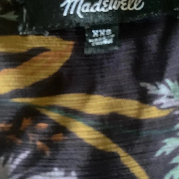 Madewelll Wrap Floral Cropped Boho Top Blooming Oasis Harvest Dark Eggplant XXS - Picture 3 of 9